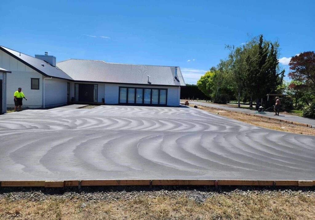 concrete driveway built by concrete contractors 